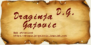 Draginja Gajović vizit kartica